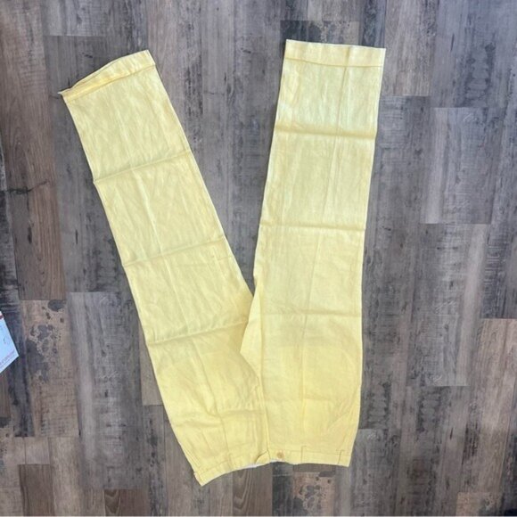 Brioni Cannes Yellow‎ Linen Pants | 100% Linen | Made in Italy | Size 36 - Picture 4 of 13